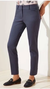 NWT! Loft Blue Skinny Cotton Bi-Stretch Ankle Pants Julie Fit Size Petite 10 - Picture 1 of 11