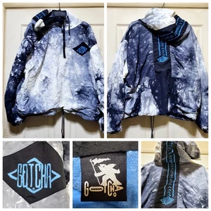 Vtg Gotcha Anorak Jacket Mens XL-XXL Tie Dye 90s Surf Skate Windbreaker Pullover - Picture 1 of 23