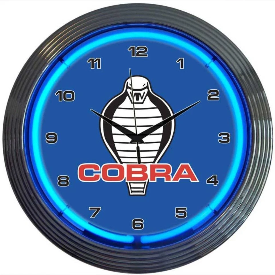 Reloj de neón Ford Cobra coches sala de juegos sótano cueva garaje arte de pared decoración Foto 1 de 1