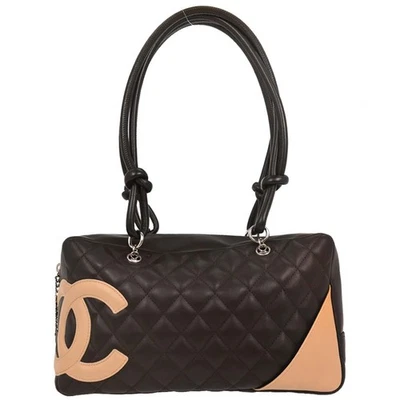 Bolso de mano Chanel marrón oscuro piel de becerro cambon ligne 155543 Foto 1 de 4