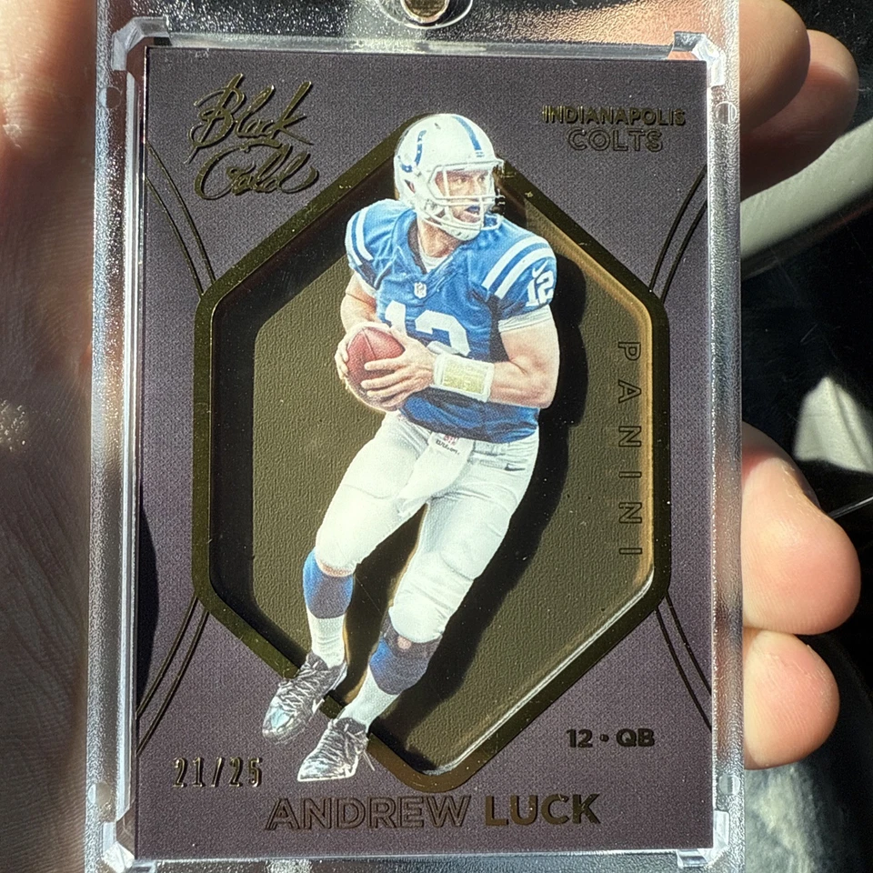 Panini 2014 lámina de oro negro/25 Andrew Luck #4 Foto 1 de 2