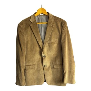 Saddlebred Heritage Corduroy Blazer Elbow Patch Jacket Brown Men Size 40R Coat - Picture 1 of 12