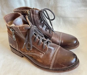 Bed Stu braune Leder Bonnie Combat Schnürstiefeletten Gr. 7 - Bild 1 von 8