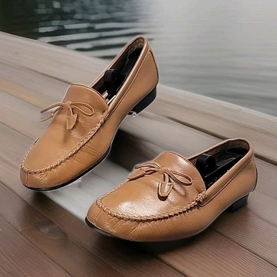 Mootsies Tootsies Zapatos Marrón Tostado Cuero Mocasín Planos Molly Mujer 8M Foto 1 de 4