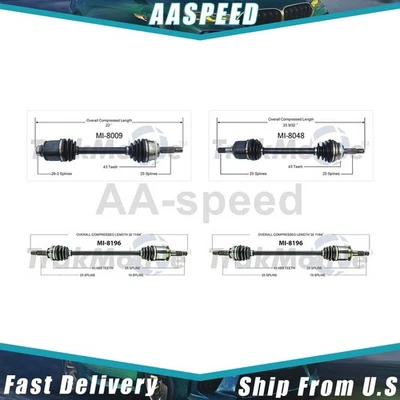 Передний задний вал оси CV Joint в сборе для Eagle Talon 1998 1997 1996 1995 - Изображение 1 из 4