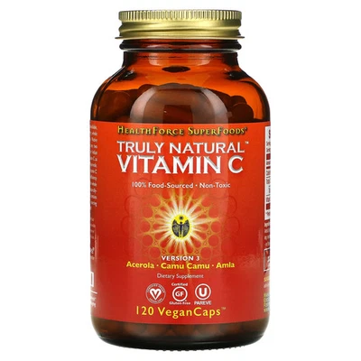Truly Natural™ vitamina C, 120 cápsulas veganas - Imagem 1 de 2