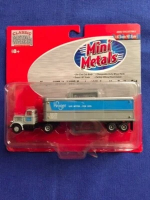 Mini Metals 1/87 Kroger White WC Tractor/ 32' Aero Van Trailer Set  - Immagine 1 di 3