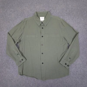 Van Larrson Mens LARGE Green Denim Utility Long Sleeve Button Up Size L - Picture 1 of 7