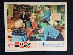 1963 MARY MARY 14x11" Movie Lobby Card #4 VG+ 4.5 Debbie Reynolds