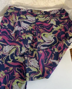BE INSPIRED Women's Elastic Waist Multicolor Athletic Capri Pants Size 3X NWT A6 - Picture 1 of 4