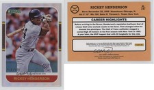 2021 Panini Donruss Retro 1987 Career Stat Line /500 Rickey Henderson #247.1 HOF