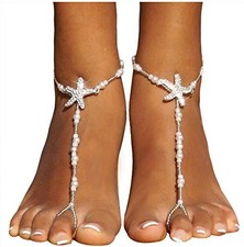 Sandal Beach Wedding Bare Foot Jewelry Anklet designed Wedding Bridal Accessory