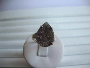 Anillo de Plata Con Cuarzo Purpurina Rosa – Cobre - Imagen 1 de 2