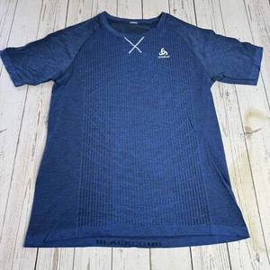 ODLO Kinship Short Sleeve Base Layer T Shirt Mens Size Small Blue Tee - Picture 1 of 11