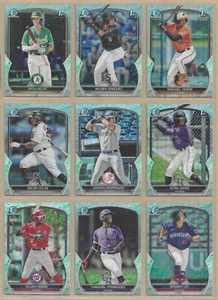 Bowman 2023 Chrome Prospects refractor de brillo lunar paralelo - elige cualquiera - Imagen 1 de 35