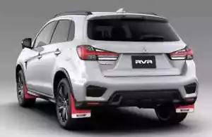 JDM RVR RALLIART Red Aluminum Mad Flap #ASX OUTLANDER SPORT MITSUBISHI Genuine - Foto 1 di 3