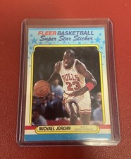 1988 Fleer Michael Jordan Super Star Sticker #7 Chicago Bulls