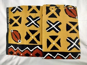 Authentic African Cotton Fabric – Vibrant Brown & Black Bean Print – Amy Butler - Picture 1 of 5