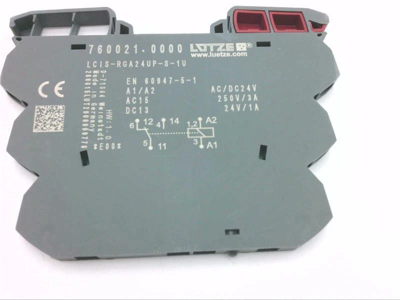 Lutze 760021.0000 LCIS Mechanical Relay Module LCIS-RGA24UP-S-1U, PK 5 - Image 1 of 4
