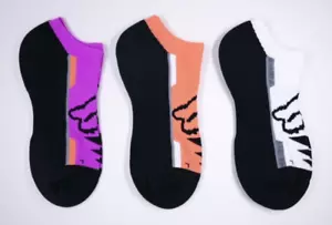 Fox Racing No Show Socks 3 Pack Men's S/M Berry Punch/Black - Picture 1 of 4