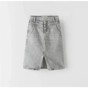 ZARA Girls Gray Denim Skirt Size 10 Casual Straight Pencil Style - Picture 1 of 8