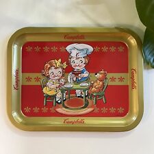 Vintage Campbell Kids Soup Metal Tin TV Tray Teddy Bear Lunch 1998 10.5x14
