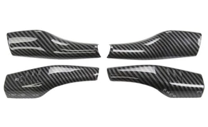 Glossy Carbon Gear Shift Wiper Lever Covers for Tesla 17-23 Model 3/Y - Bild 1 von 2