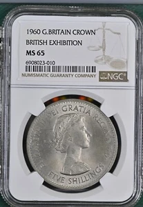 UK - 1960 Queen Elizabeth II "Exhibition" Crown - NGC MS65 - Picture 1 of 2