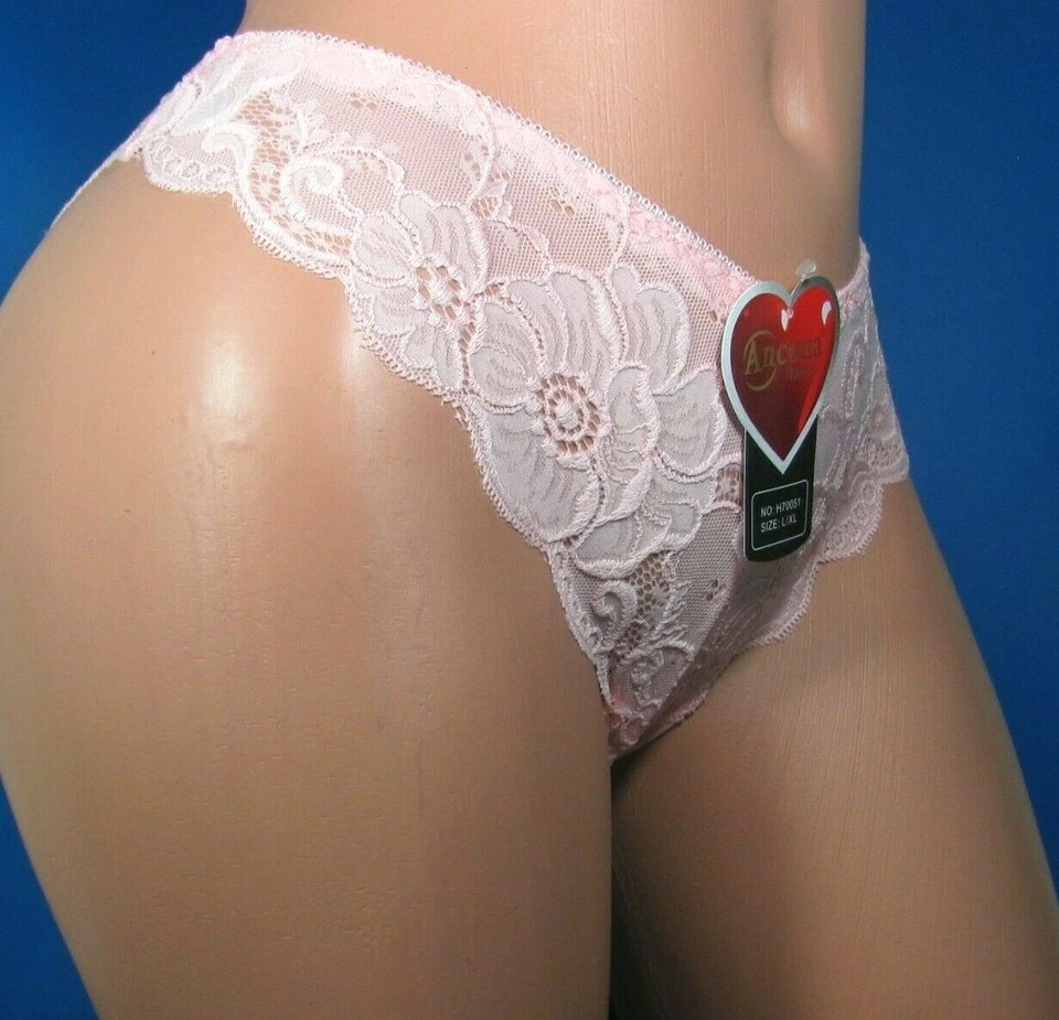 B21 ANCONA Blanco Lavanda Floral Encaje Sexy Sissy Corte Bajo Bikini Bragas S/M/L/XL Foto 1 de 1