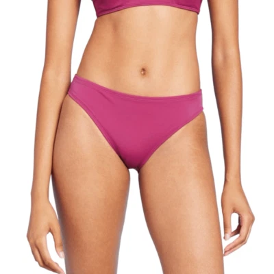 全新 Shade & Shore 低腰 中号覆盖 Hipster 比基尼底部 L 紫色 — 第 1/4 张图片