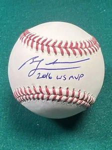 Ben Zobrist Signed Baseball With ‘2016 WS MVP’ Inscription Beckett Cert WX45450 - Picture 1 of 2