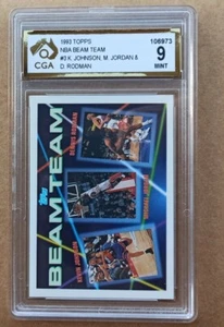 Michael Jordan / Rodman / Johnson Topps Beam Team 1992/93 - CGA 9 MINT not PSA - Picture 1 of 3