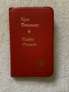 1985 Dark Red Gideon New Testament GOOD condition See pics and listing please. - Imagen 1 de 12