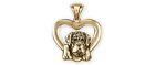 Mastiff Jewelry 14k Gold Handmade Mastiff Pendant  MAS2-PG