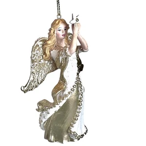 Kurt Adler Light Gold and White Angel With Star Ornaments Blonde - Picture 1 of 9