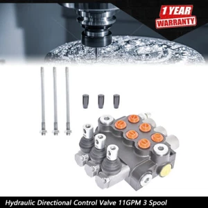 Hydraulic Directional Control Valve 11GPM 3 Spool Double Acting Adjustable New - Picture 1 of 12