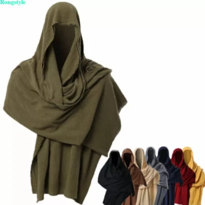 Mantón Medieval Hombres Renacimiento Chamán Elfo Ranger Capucha Pirata Cinturón Guerrero Faja Foto 1 de 4