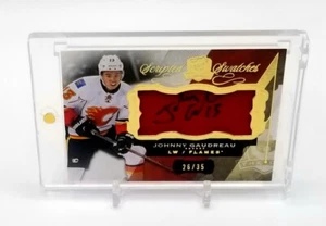 JOHNNY GAUDREAU 2015-16 THE CUP SCRIPTED SWATCHES AUTO💥#26 OF 35💥SSP COLOMBUS - Picture 1 of 5