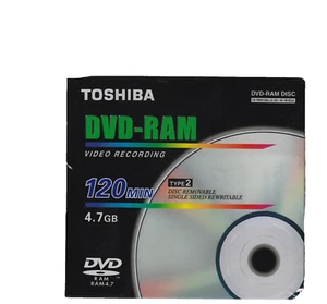 Toshiba DVD-RAM Video Recording 120min 4.7GB Type 2 New & Sealed Made in Japan - Picture 1 of 2