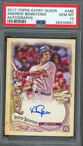 2017 Topps Gypsy Queen Andrew Benintendi RC AUTO Autograph Grade PSA 10 GEM MINT