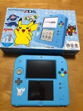 Nintendo 2DS console Sun Moon Light Blue Pikachu Pokemon Japanese version