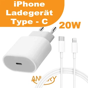 USB C Ladegerät Netzteil Stecker mit Kabel für iPhone 12 13 14 15 20 Watt ANKERY - Bild 1 von 11