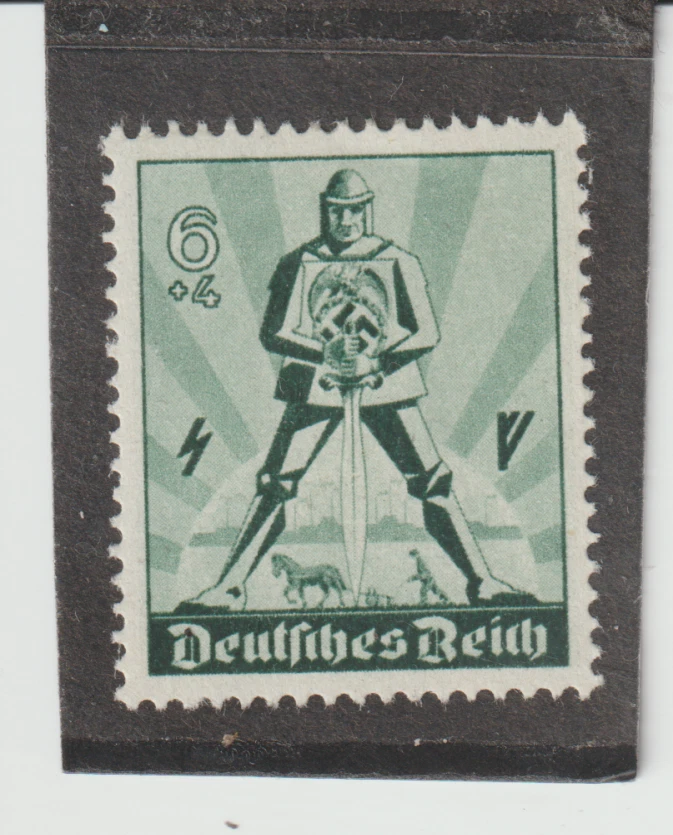 Germany Scott #B171 Mi 745 MLH 1940 WWII Fascism War Labor Day May Knight - Image 1 of 1