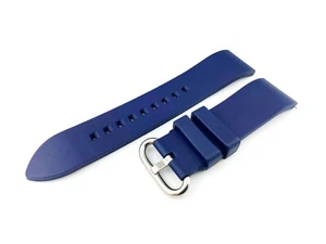 20 22 24 mm azul silicona suave correa de goma flúor deportes buceo carreras - Imagen 1 de 4