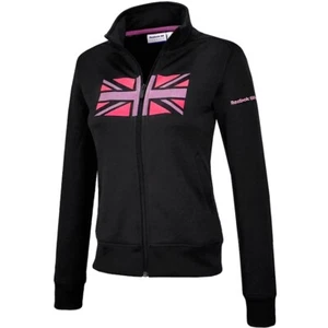 Reebok Classic Damen Sweatjacke Trainingsjacke Sport Jacke Logo Retro schwarz - Bild 1 von 9