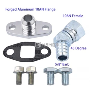45Deg 5/8" Barb Turbo Oil Return Drain Flange Kit For Precision PTE 8284 8847 - Imagen 1 de 6