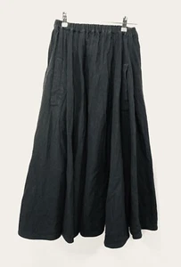 VINTAGE MP Marke Bambus Baumwolle schwer lang schwarz voller Rock Taschen Witchy (228) - Bild 1 von 7