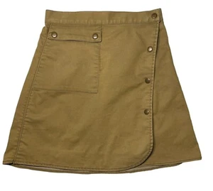 Anthropologie The Fifth Label Womens S Khaki Wrap Skirt With Snap Buttons Small - Picture 1 of 6