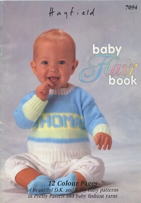 Hayfield Knitting Pattern Book 7094 Baby Flair 12 Designs 12"-22" options - Image 1 of 4