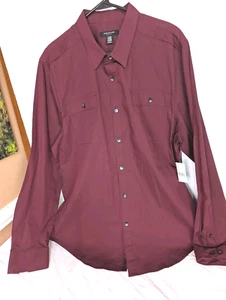 Structure Slim Fit Shirt Mens XL GorpCore Epaulettes VTG Recycled Materials Y2K - Picture 1 of 14